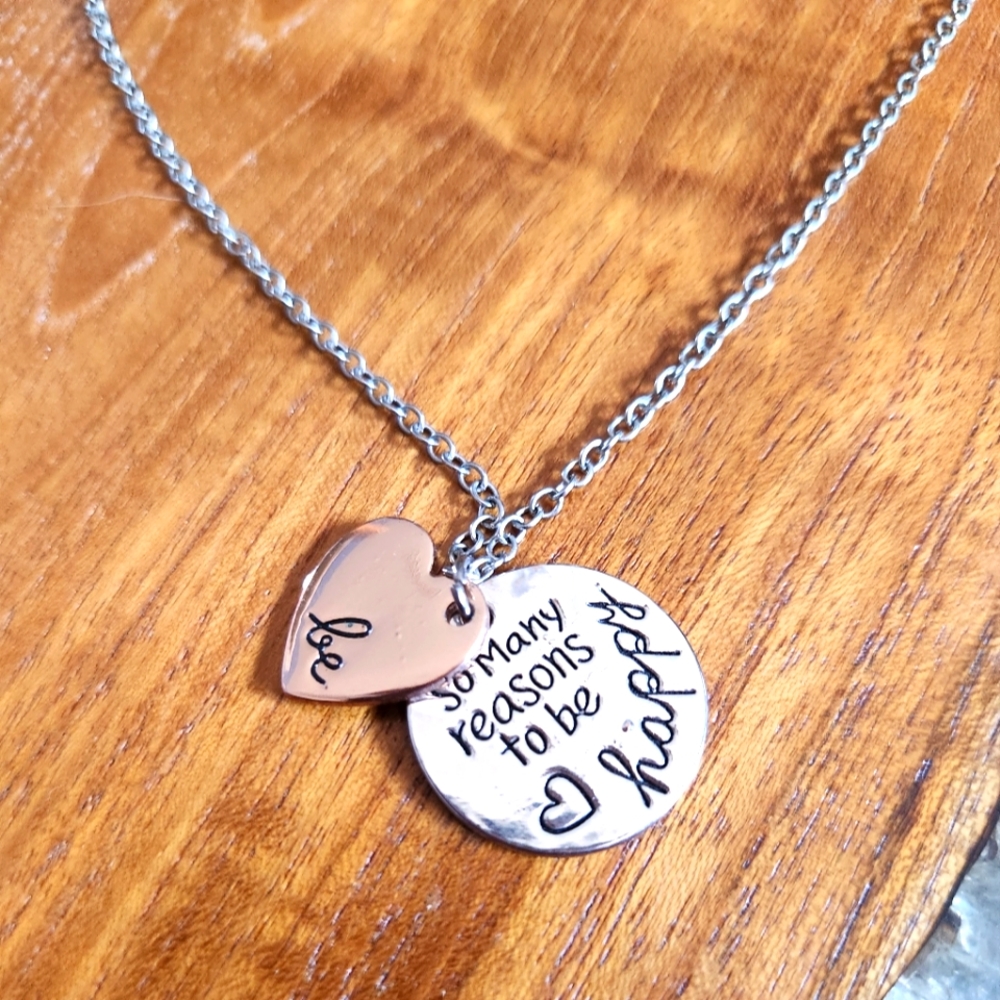 So Many Reasons to Be Happy Necklace 925, NWOT